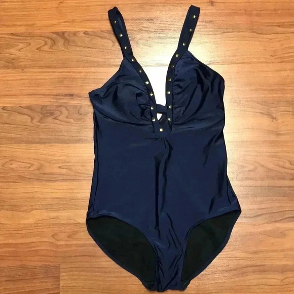 Paper Denim & Cloth Navy One Piece Swimsuit, 8 - Picture 2 of 7